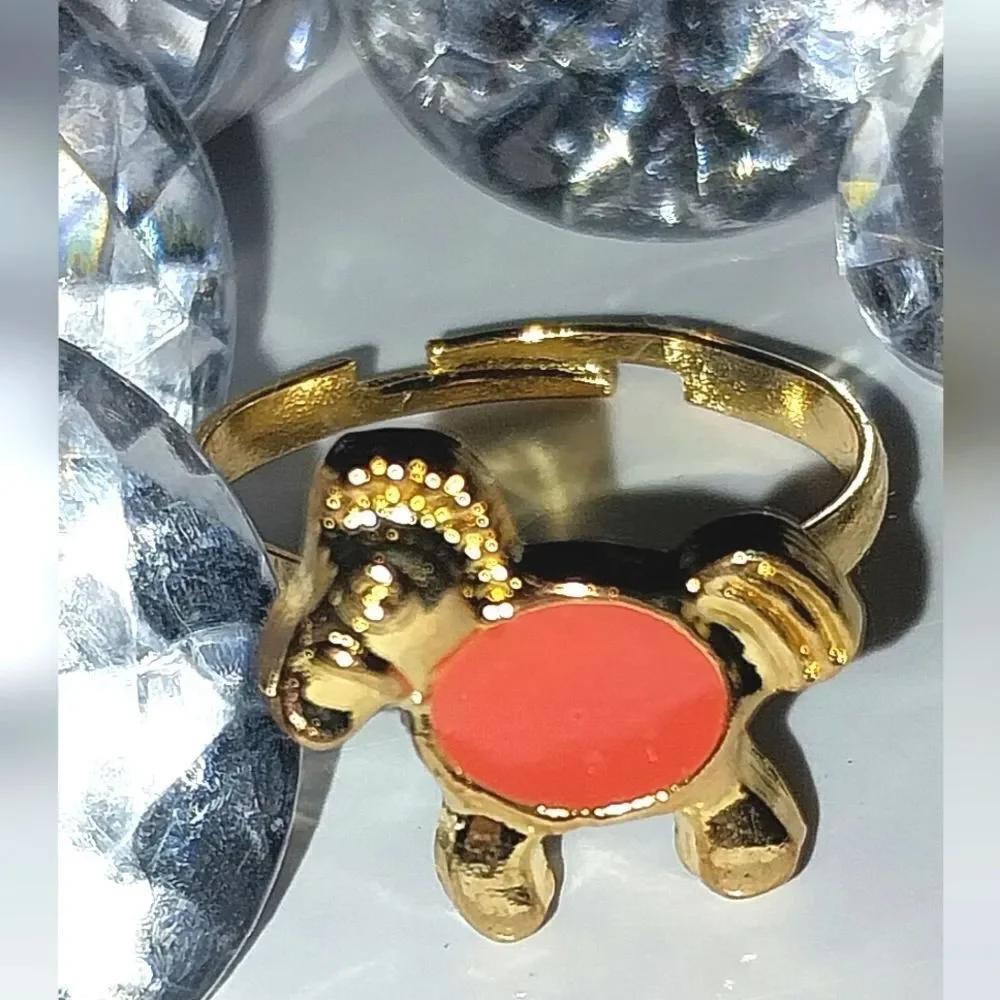 Super cute girls jeweled adjustable ring